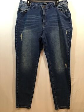 Fashion Nova Dark Blue Skinny High-Rise Jeans